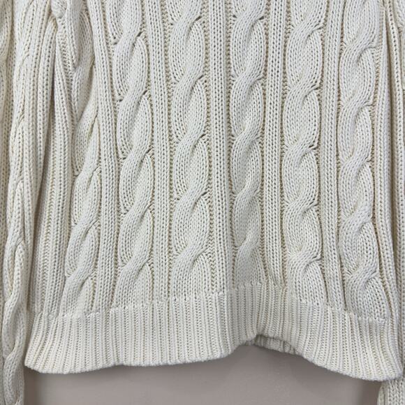 Lauren Ralph Lauren Women’s L Cable-Knit Turtleneck Sweater Preppy ,Ivy League - Picture 4 of 13